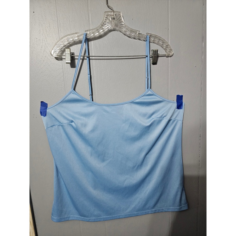 Faded Glory Women's Light Blue Spaghetti Strap Tank Top Size XXL - Picture 2 of 3